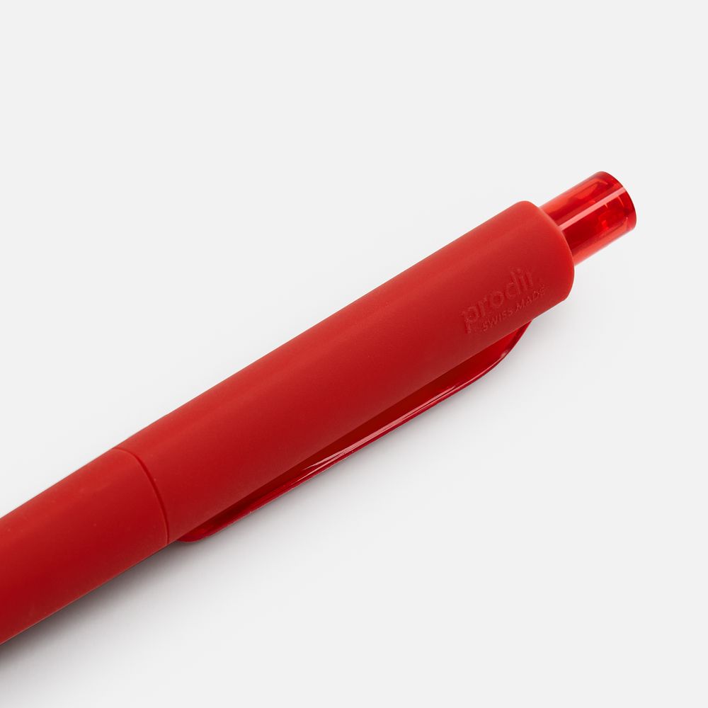Ручка шариковая Prodir DS8 PRR-T Soft Touch, красная-5