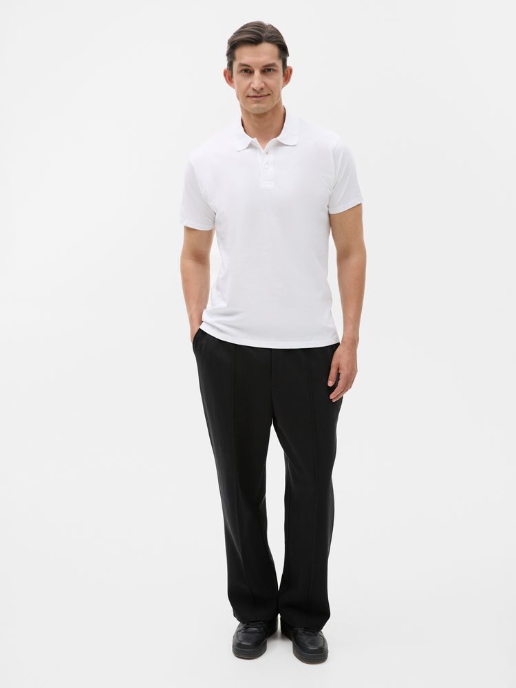 Рубашка поло мужская Prescott men 170 белая, размер S-7