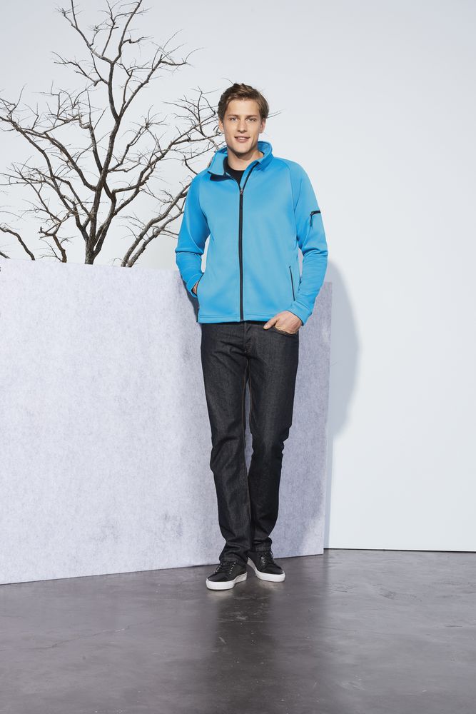 Куртка флисовая мужская New look men 250 бирюзовая, размер S-4
