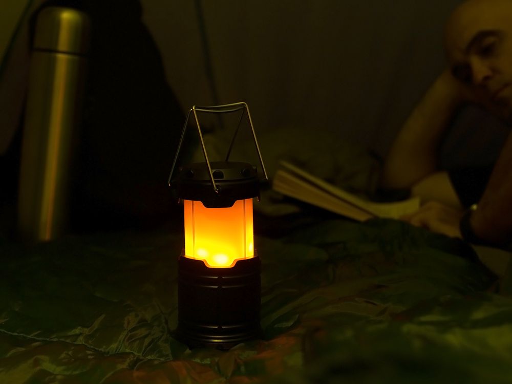 Кемпинговый фонарь с имитацией пламени Lindau Flame, черный-7