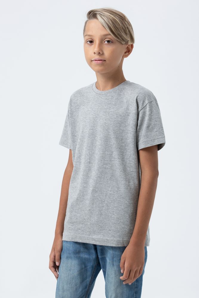 Футболка детская Regent Fit Kids, серый меланж, на рост 96-104 см (4 года)-4