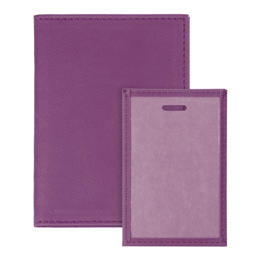 Обложка для автодокументов Twill, сиреневая-3