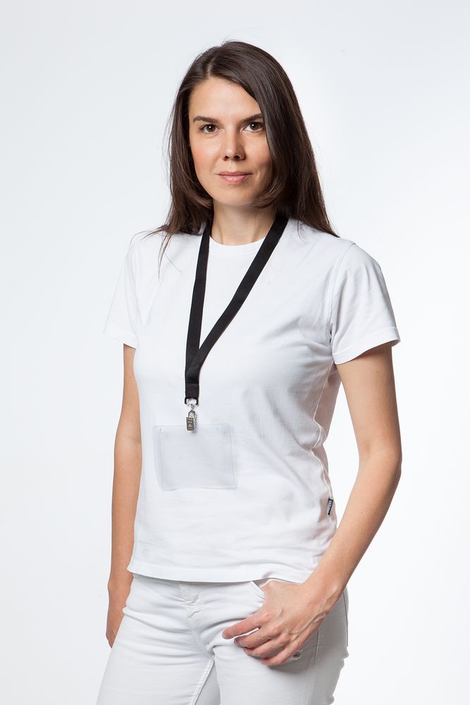 Лента для бейджа Neckband, черная-4
