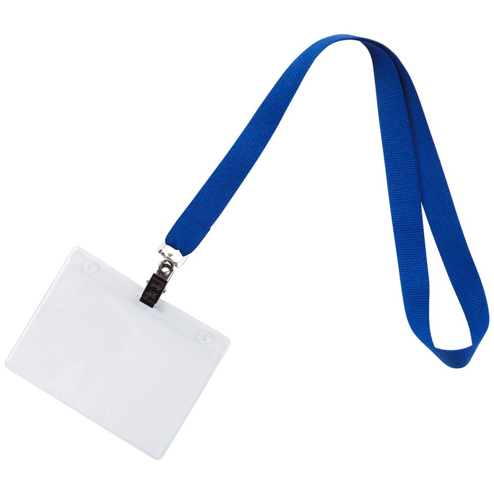 Лента для бейджа Neckband, синяя-2