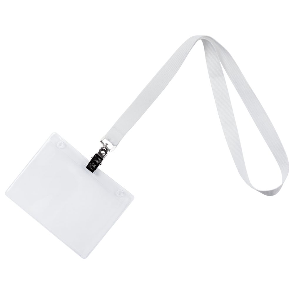 Лента для бейджа Neckband, белая-2