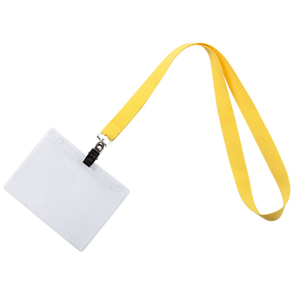 Лента для бейджа Neckband, желтая-2