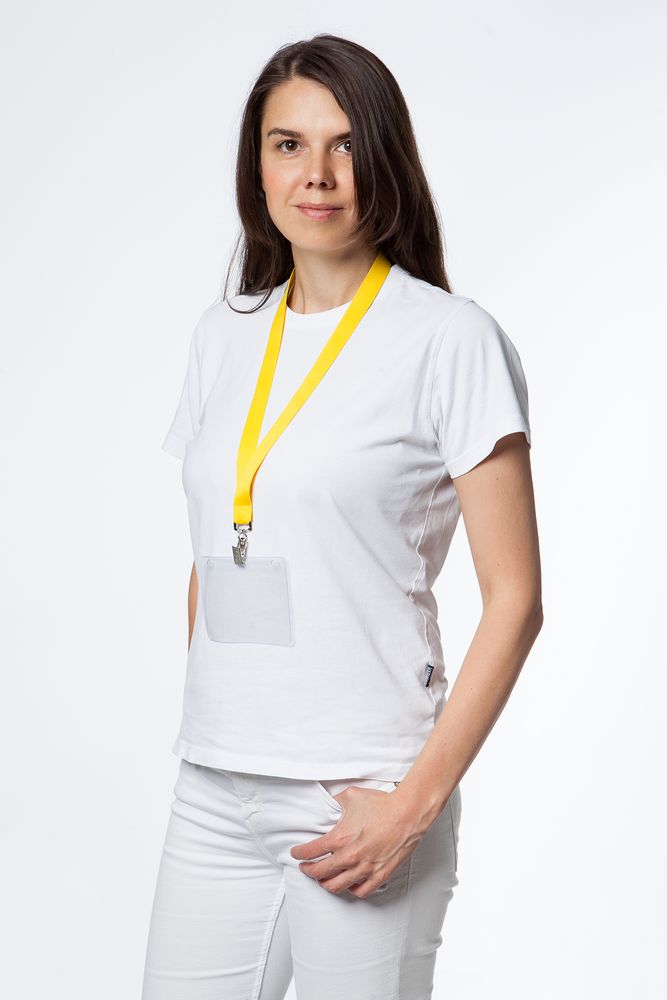 Лента для бейджа Neckband, желтая-4