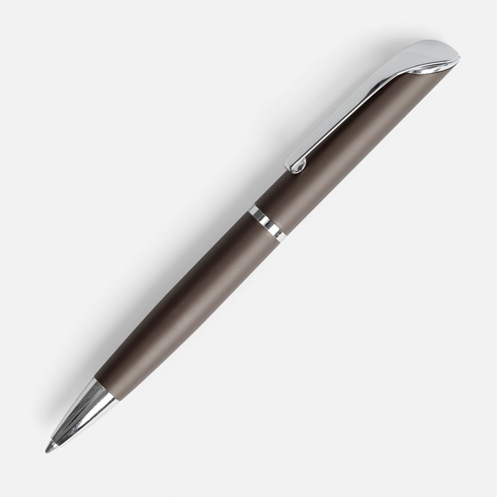 Ручка шариковая Glide, серо-коричневая-1