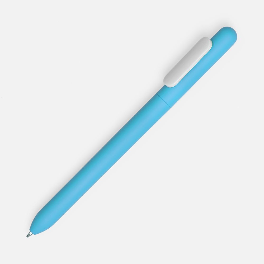 Ручка шариковая Swiper Soft Touch, голубая с белым-1
