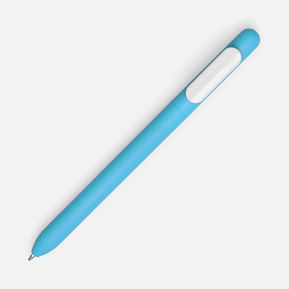 Ручка шариковая Swiper Soft Touch, голубая с белым-2