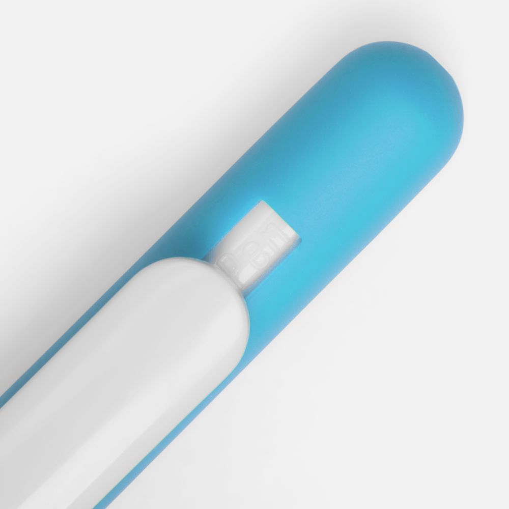 Ручка шариковая Swiper Soft Touch, голубая с белым-3