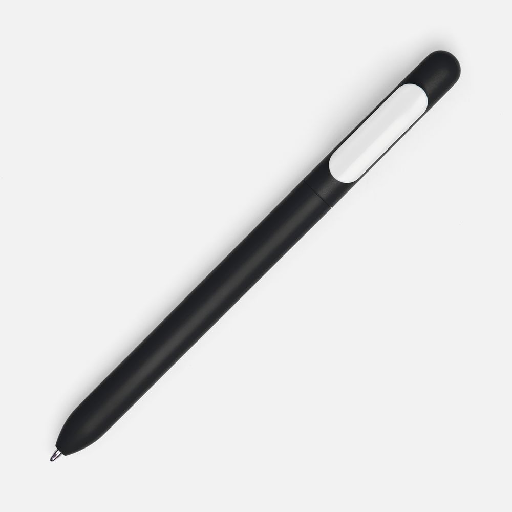 Ручка шариковая Swiper Soft Touch, черная с белым-2