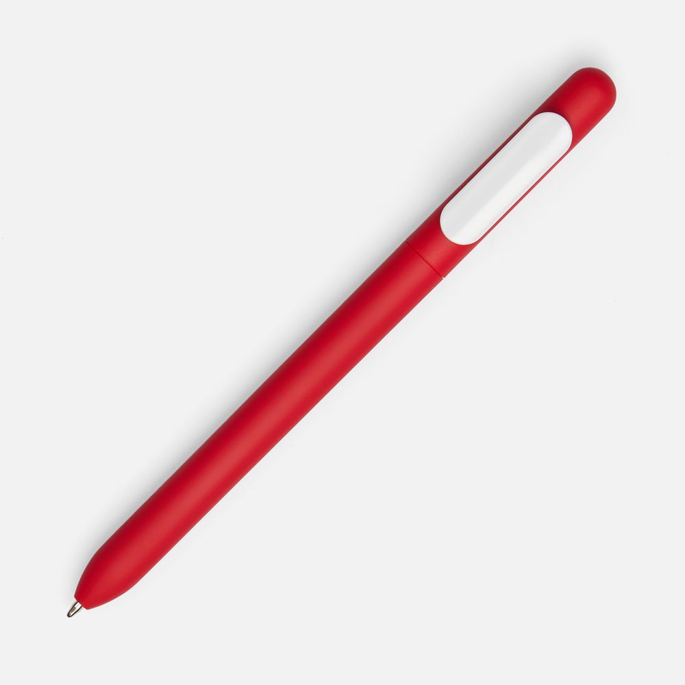 Ручка шариковая Swiper Soft Touch, красная с белым-2