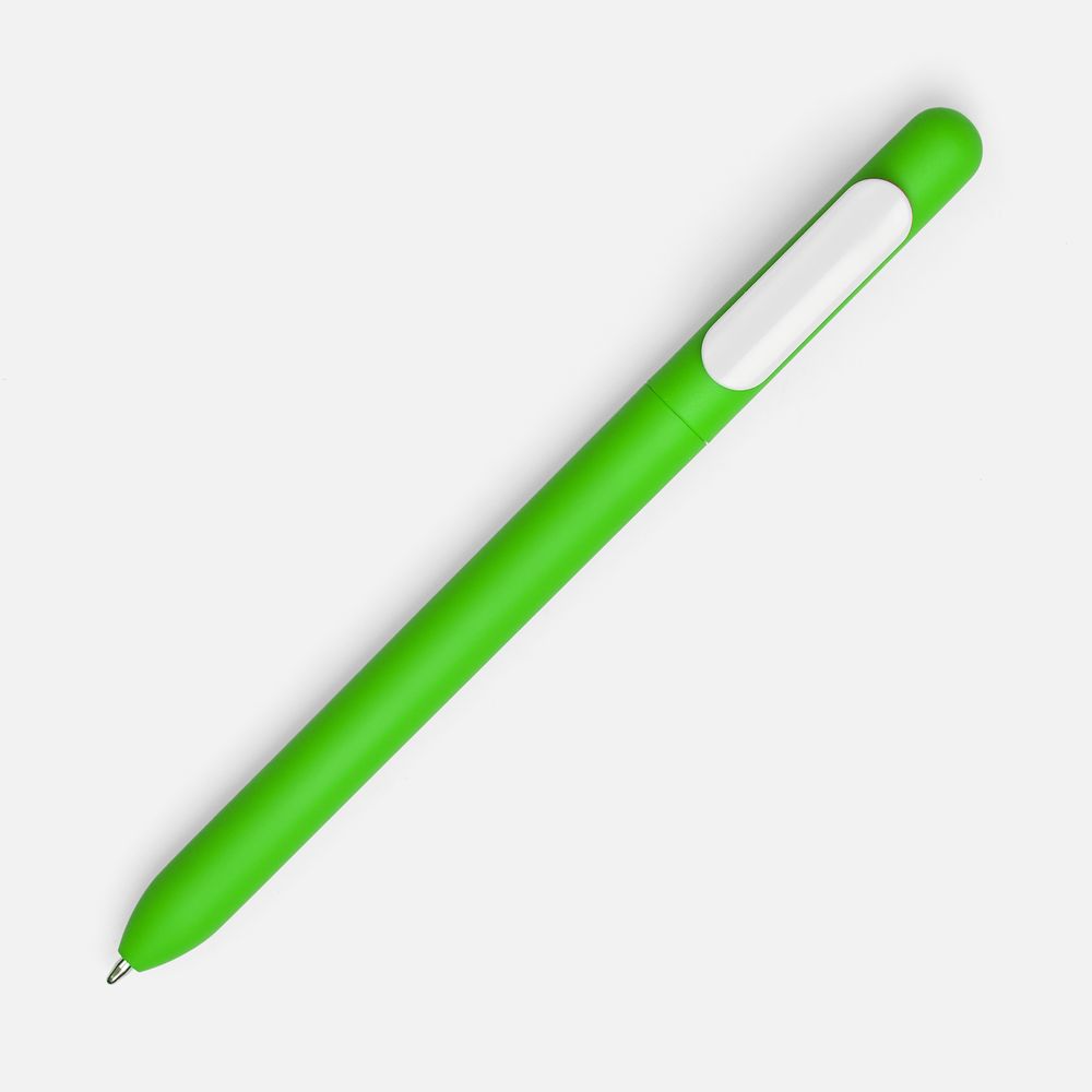 Ручка шариковая Swiper Soft Touch, зеленая с белым-2