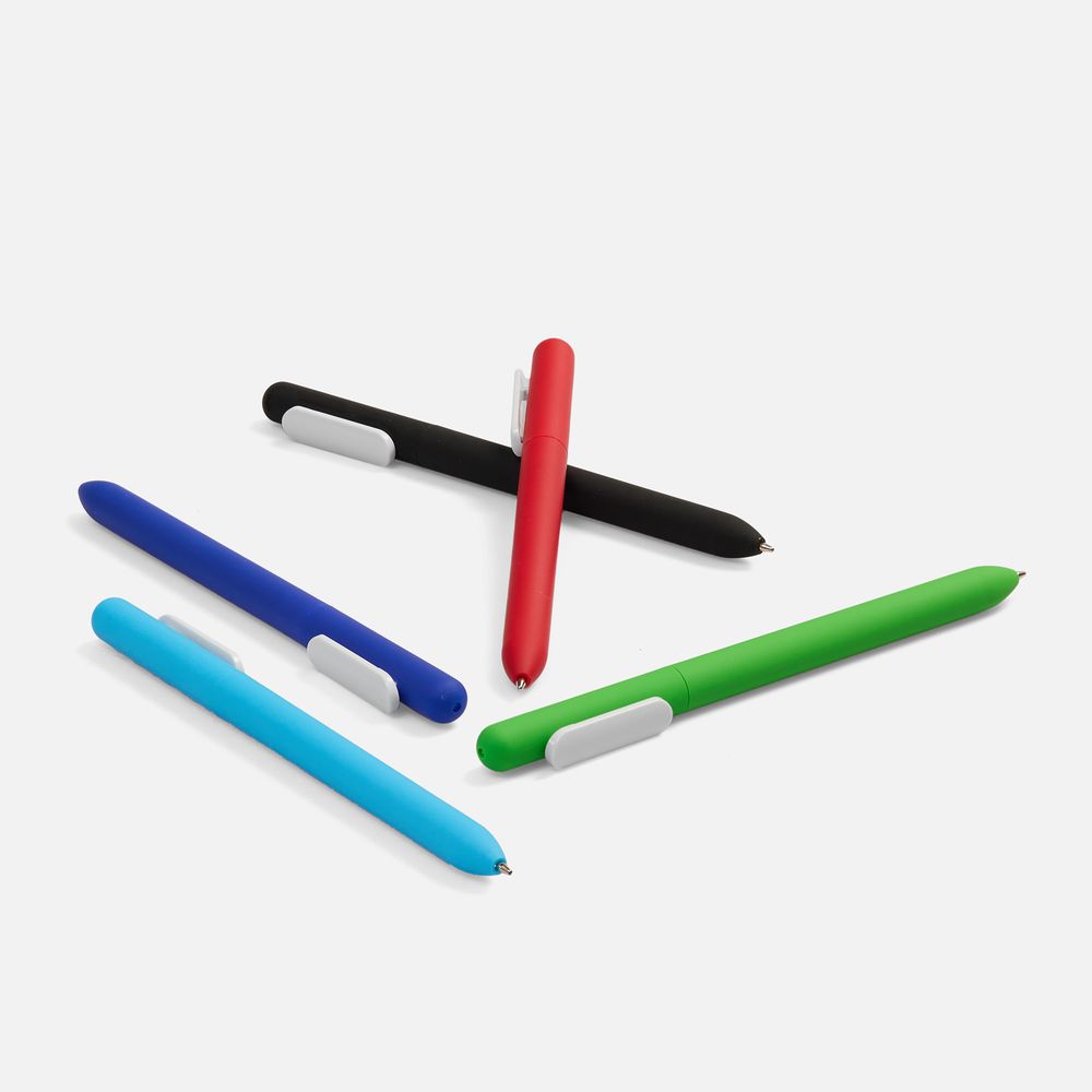 Ручка шариковая Swiper Soft Touch, зеленая с белым-5