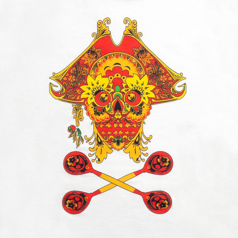 Футболка Yo Ho Hohloma, белая, размер XS-4