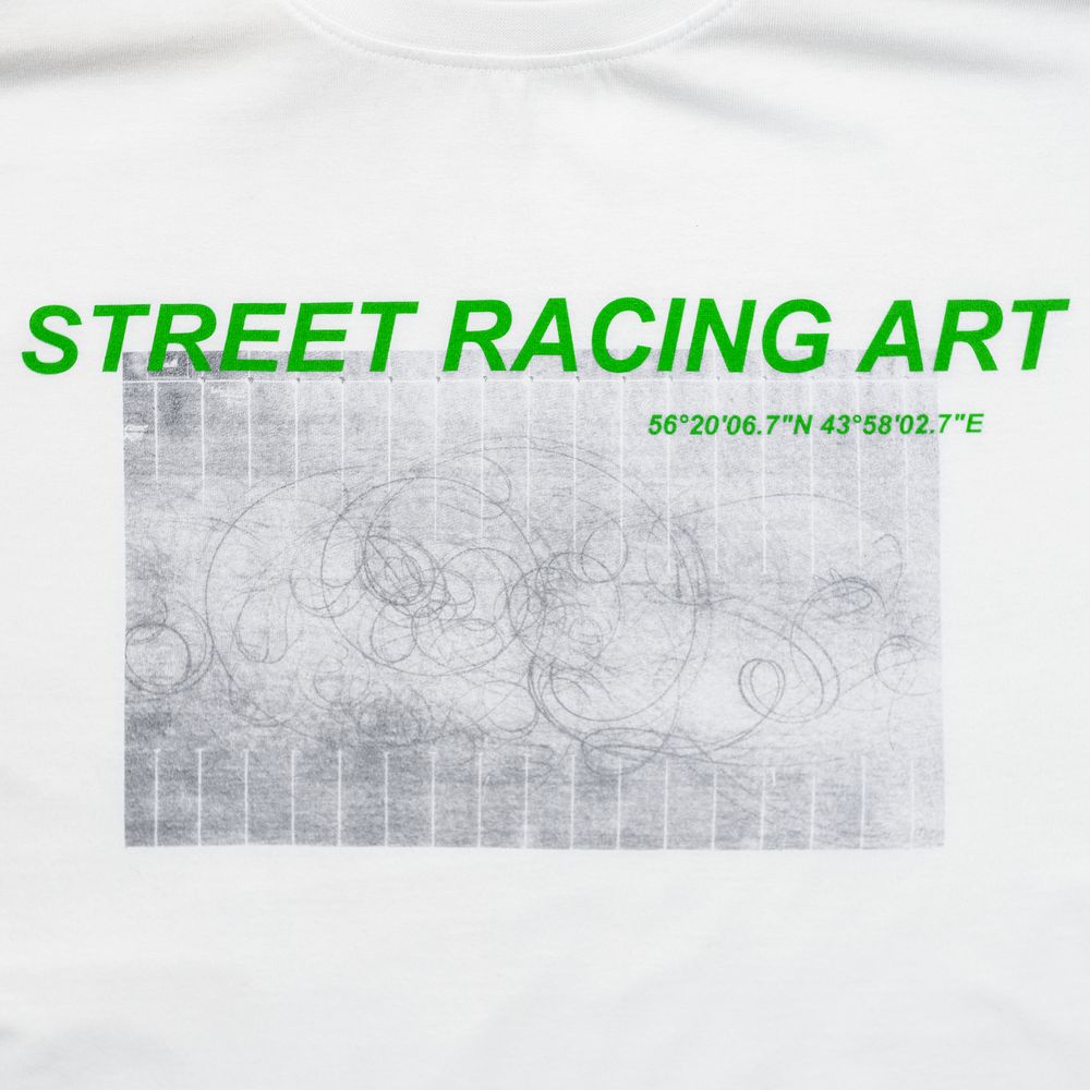 Футболка Street Racing Art, белая, размер S-6