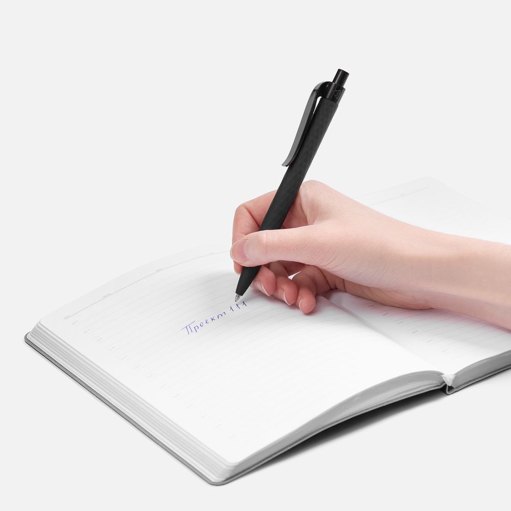 Ручка шариковая Prodir QS01 PRP-P Soft Touch, черная-7