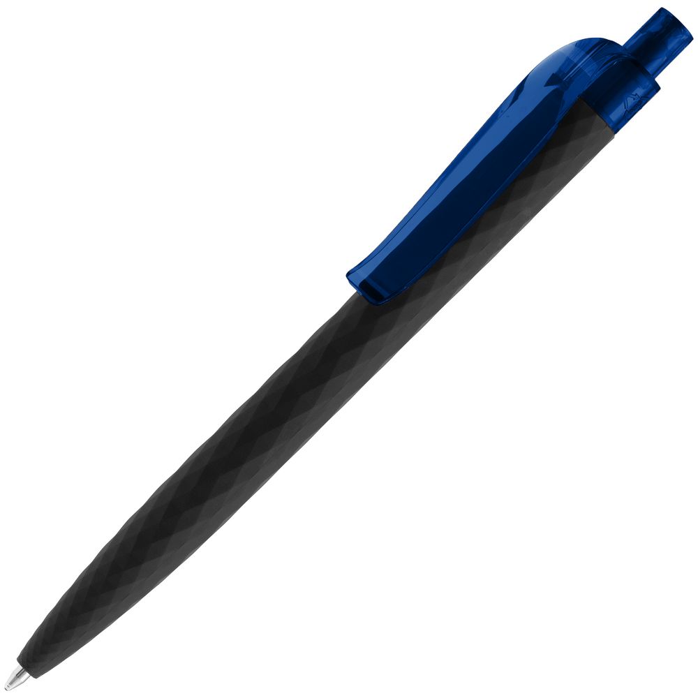 Ручка шариковая Prodir QS01 PRT-T Soft Touch, черная с синим-1