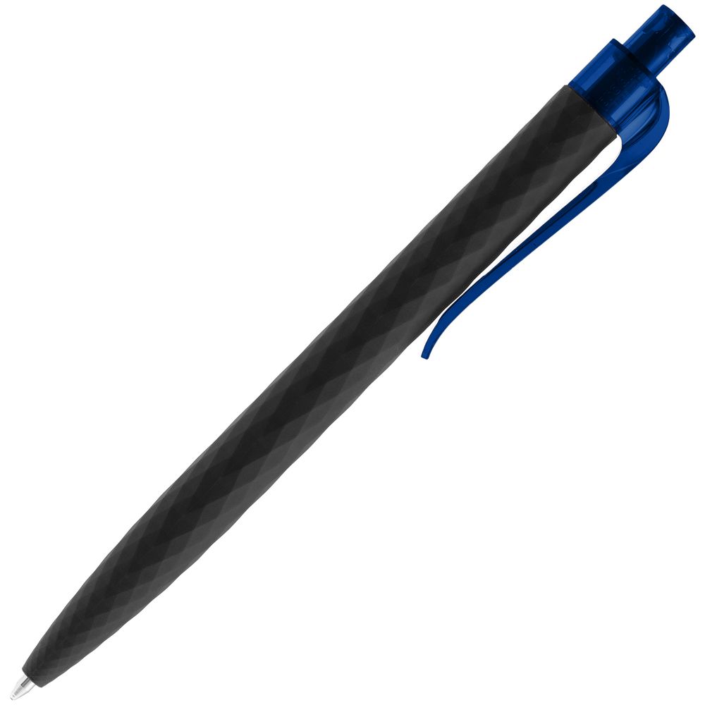 Ручка шариковая Prodir QS01 PRT-T Soft Touch, черная с синим-3