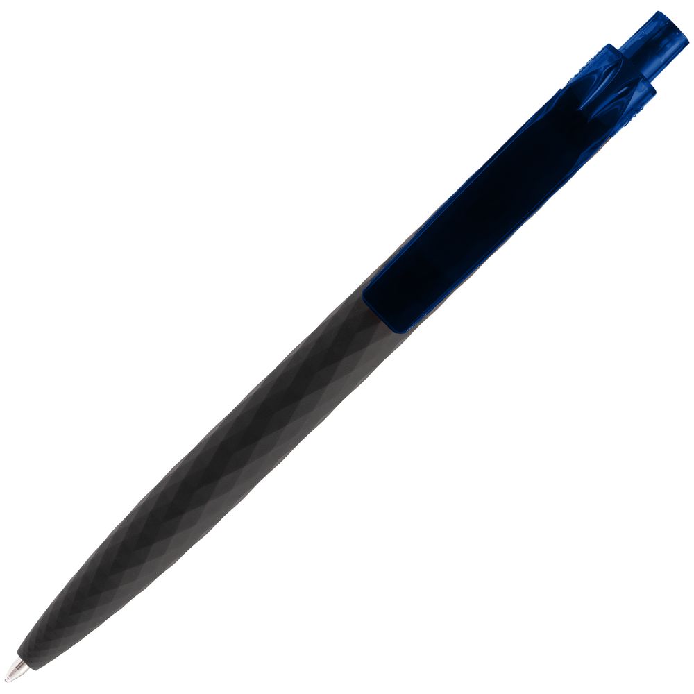 Ручка шариковая Prodir QS01 PRT-T Soft Touch, черная с синим-4