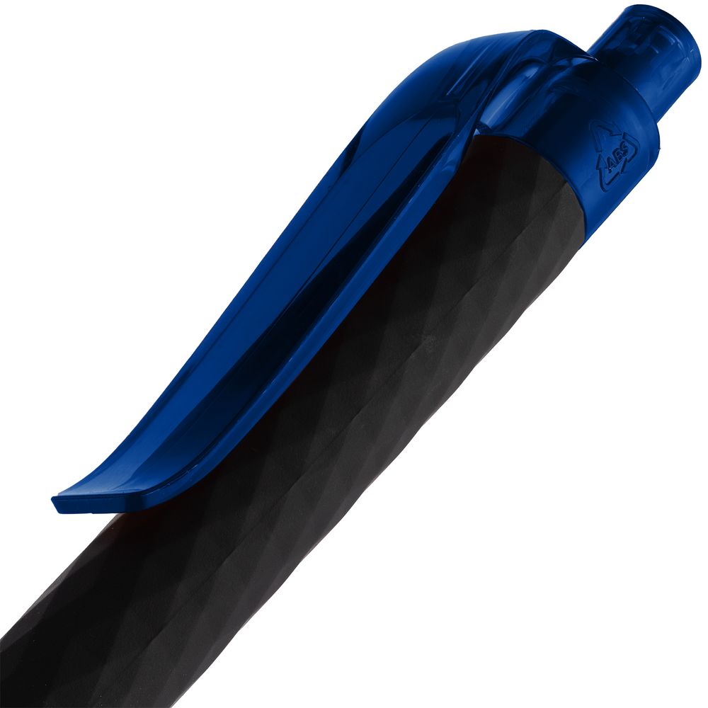 Ручка шариковая Prodir QS01 PRT-T Soft Touch, черная с синим-5