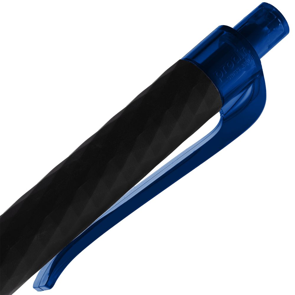 Ручка шариковая Prodir QS01 PRT-T Soft Touch, черная с синим-6