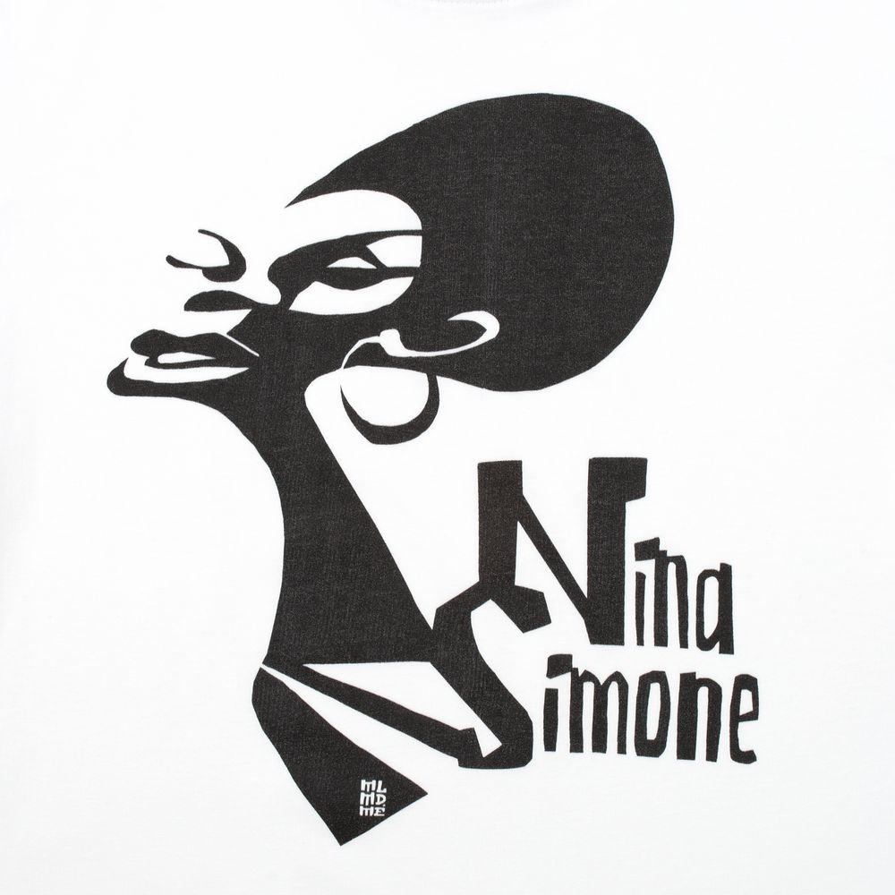 Футболка женская «Меламед. Nina Simone», белая, размер S-3