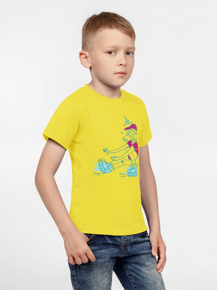 Футболка детская Roller Skates, желтая, 6 лет-2