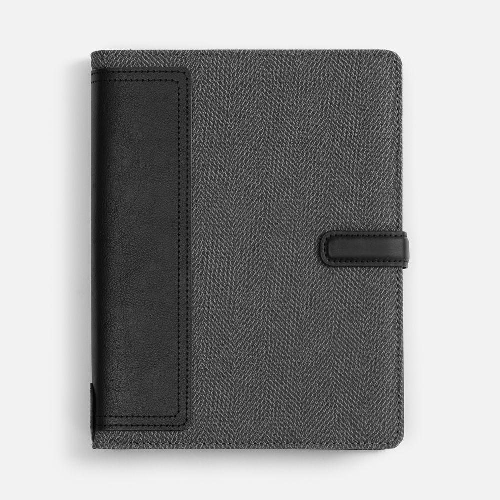 Ежедневник-органайзер Twill, недатированный, черный-1