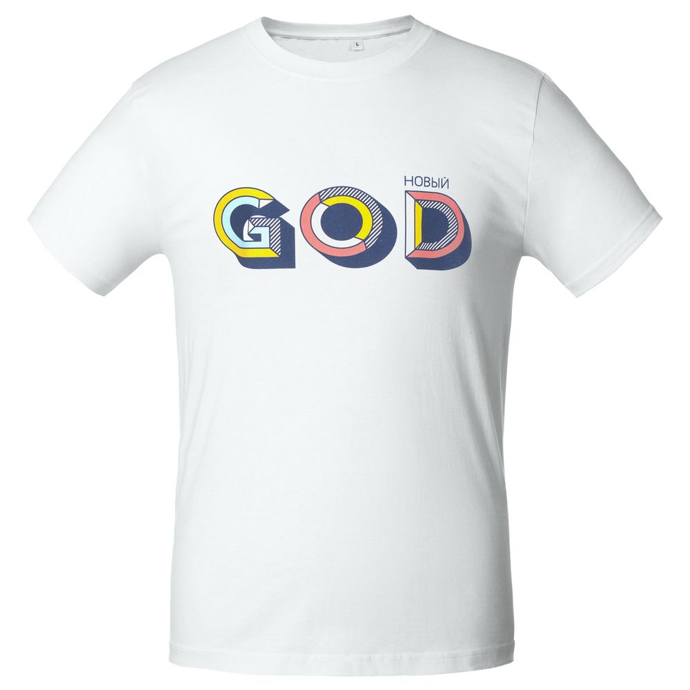 Футболка мужская «Новый GOD», белая, размер S-2