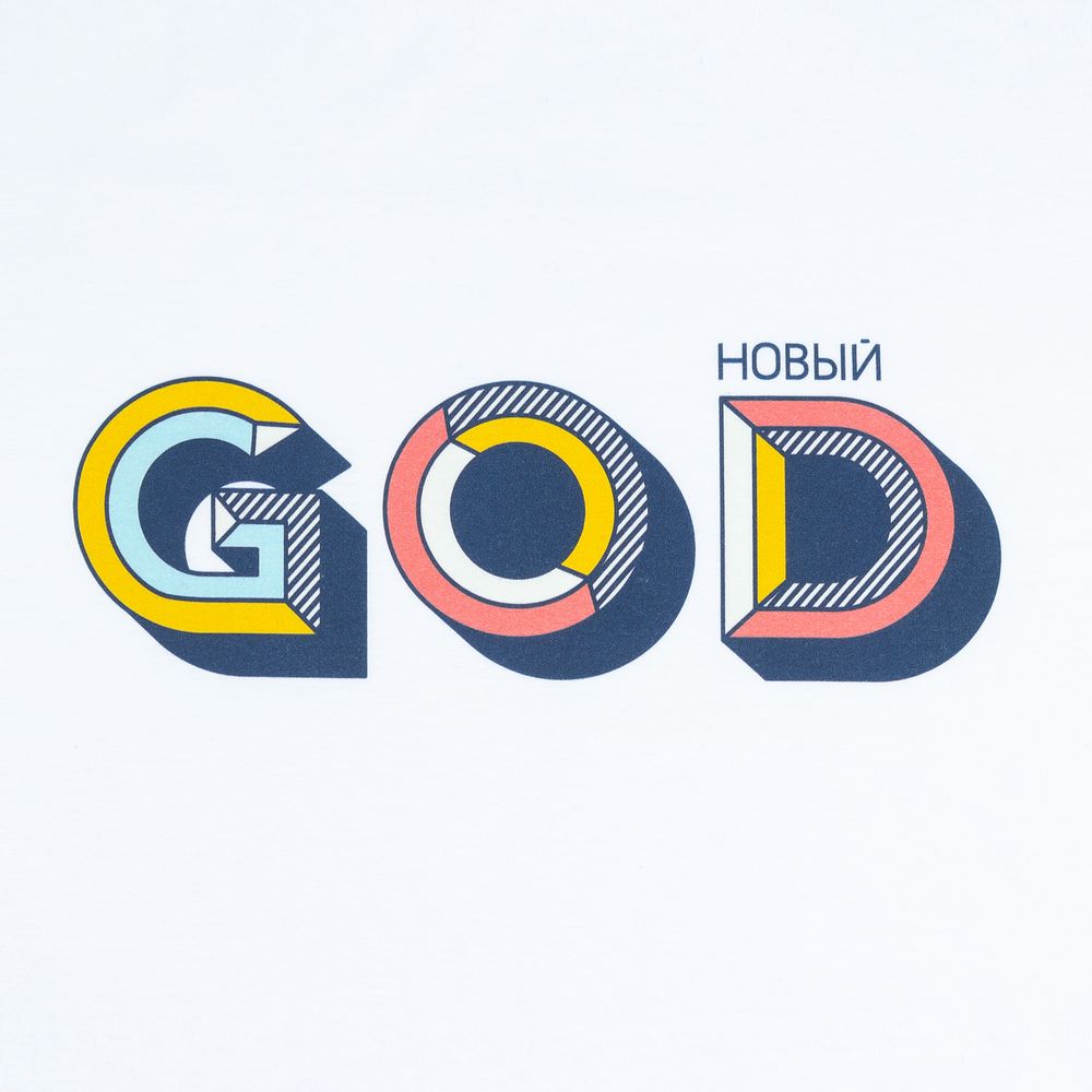 Футболка женская «Новый GOD», белая, размер S-3