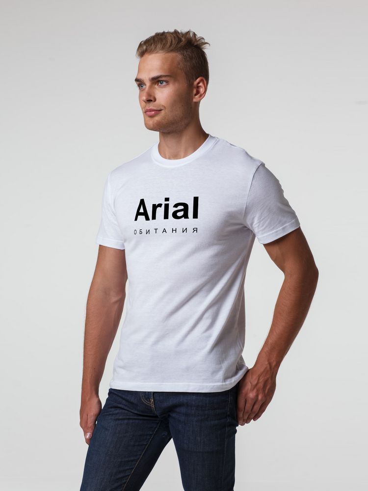 Футболка Arial обитания, белая, размер S-1