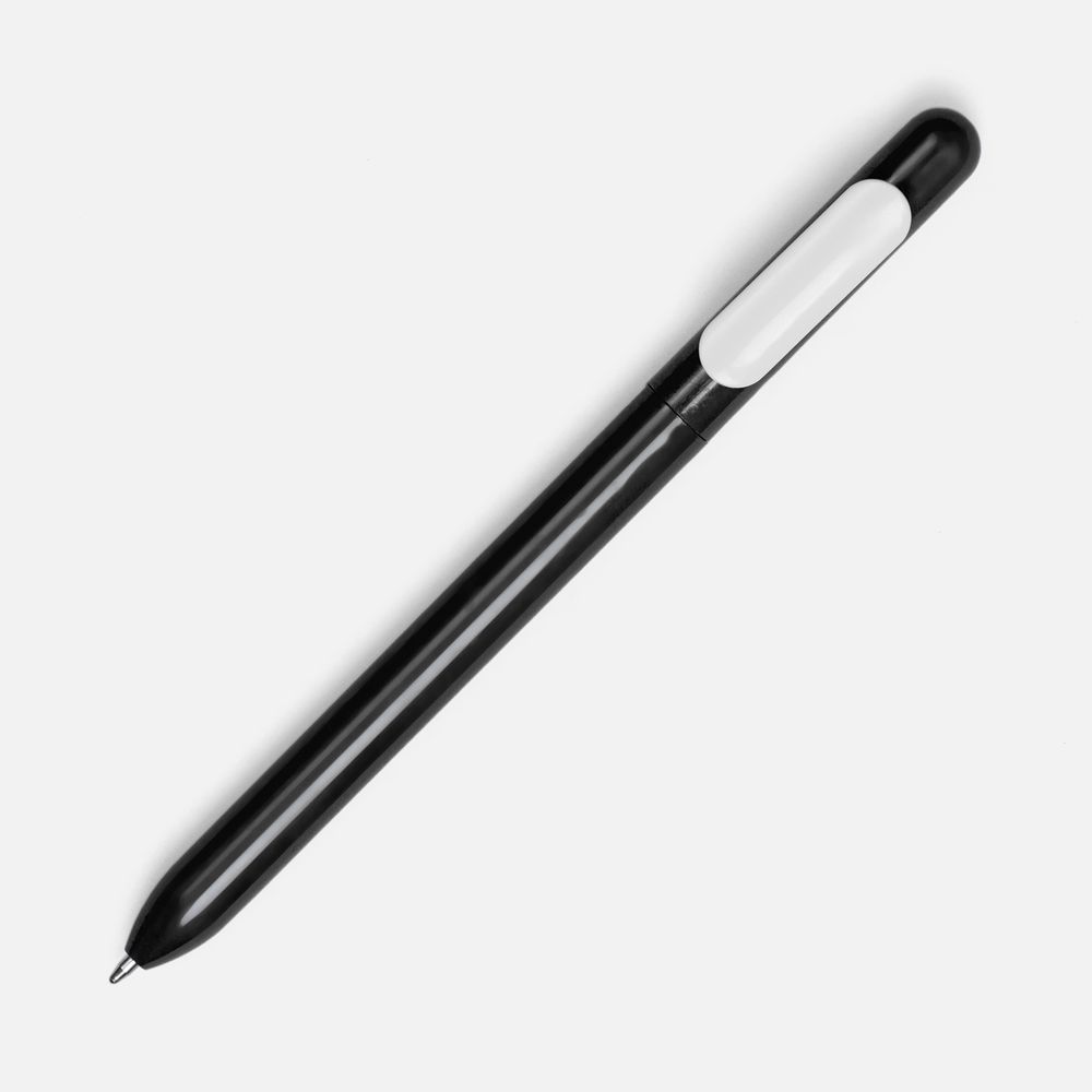 Ручка шариковая Swiper, черная с белым-2