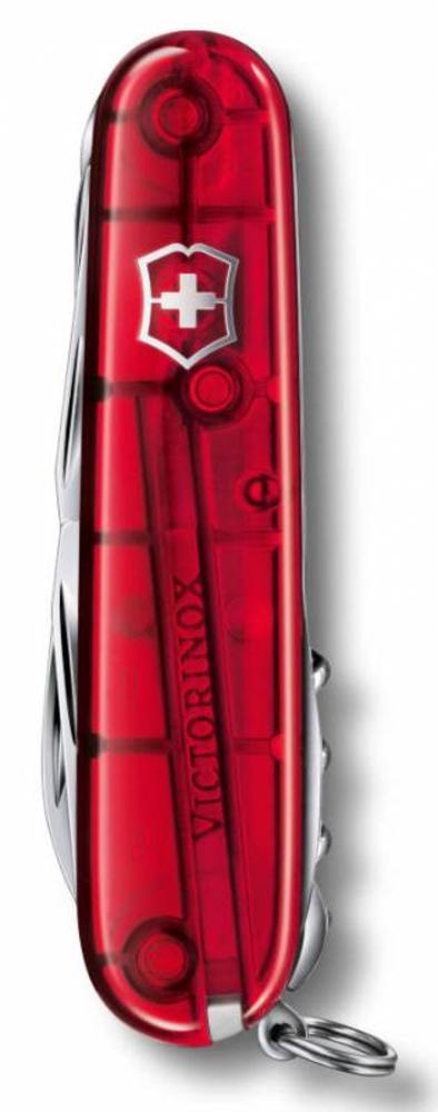 Офицерский нож Huntsman 91, прозрачный красный-2