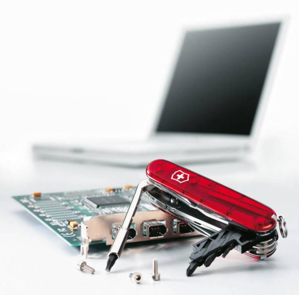 Офицерский нож CyberTool L, прозрачный красный-2