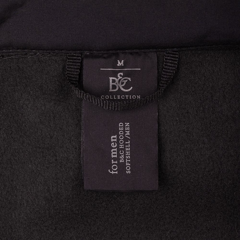 Куртка мужская Hooded Softshell черная, размер S-8