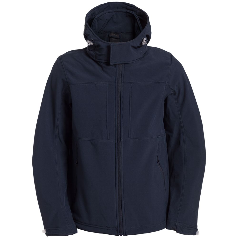Куртка мужская Hooded Softshell темно-синяя, размер M-1