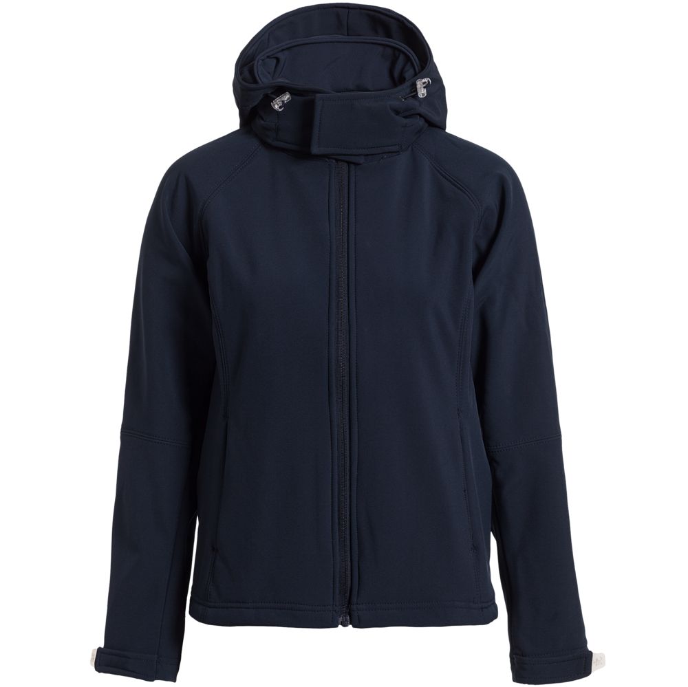 Куртка женская Hooded Softshell темно-синяя, размер L-1