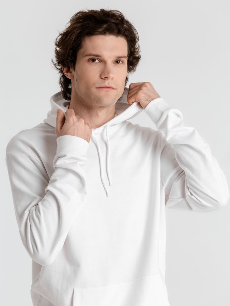 Толстовка с капюшоном унисекс Hoodie, белая, размер S-8