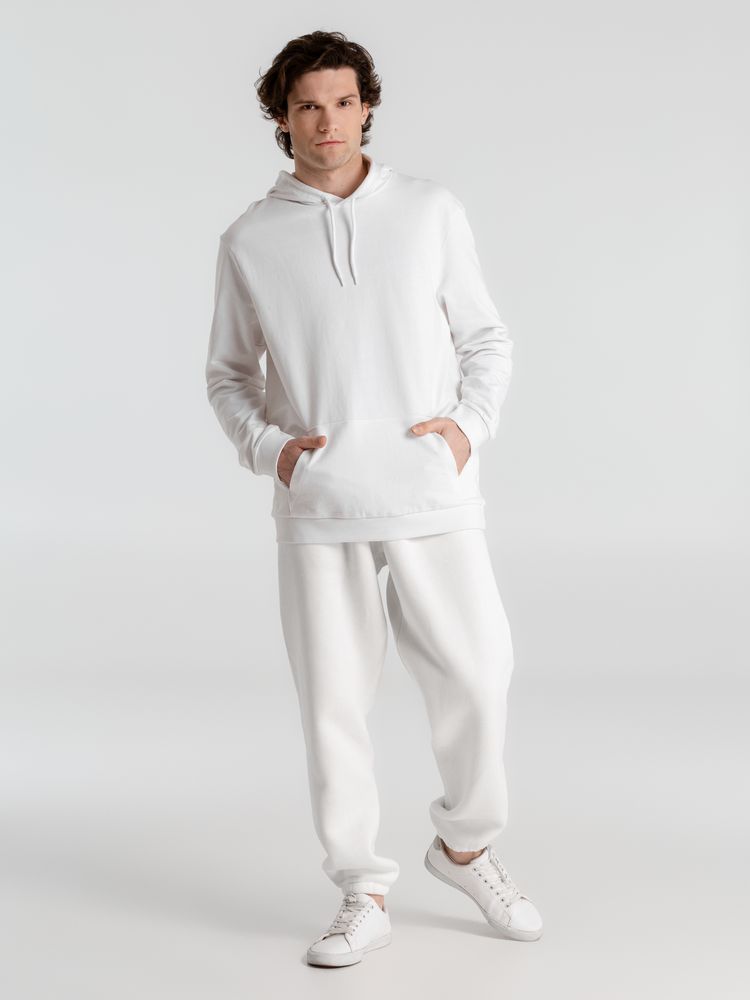 Толстовка с капюшоном унисекс Hoodie, белая, размер S-9