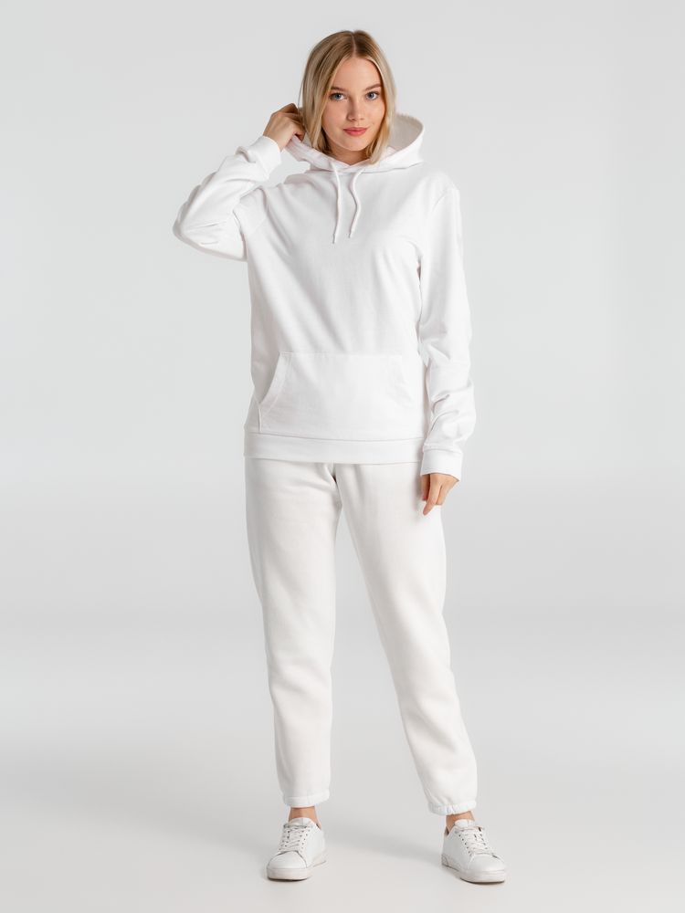 Толстовка с капюшоном унисекс Hoodie, белая, размер S-12