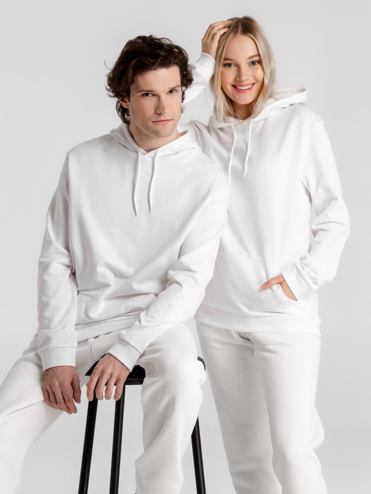 Толстовка с капюшоном унисекс Hoodie, белая, размер S-15