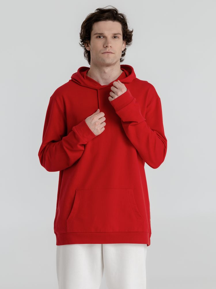 Толстовка с капюшоном унисекс Hoodie, красная, размер S-6