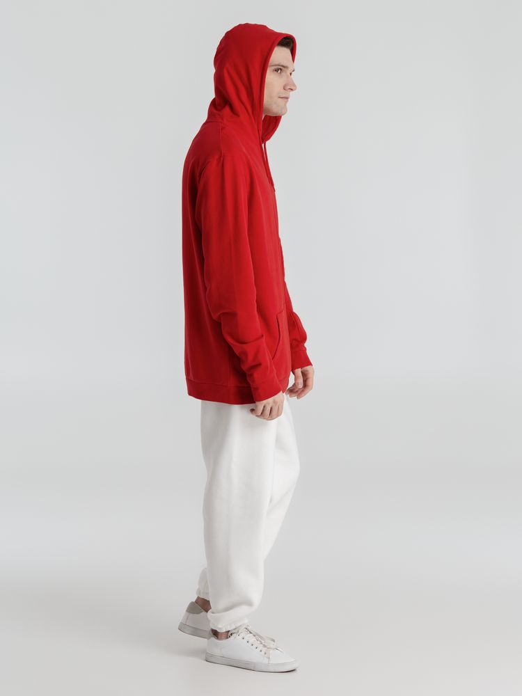 Толстовка с капюшоном унисекс Hoodie, красная, размер S-9