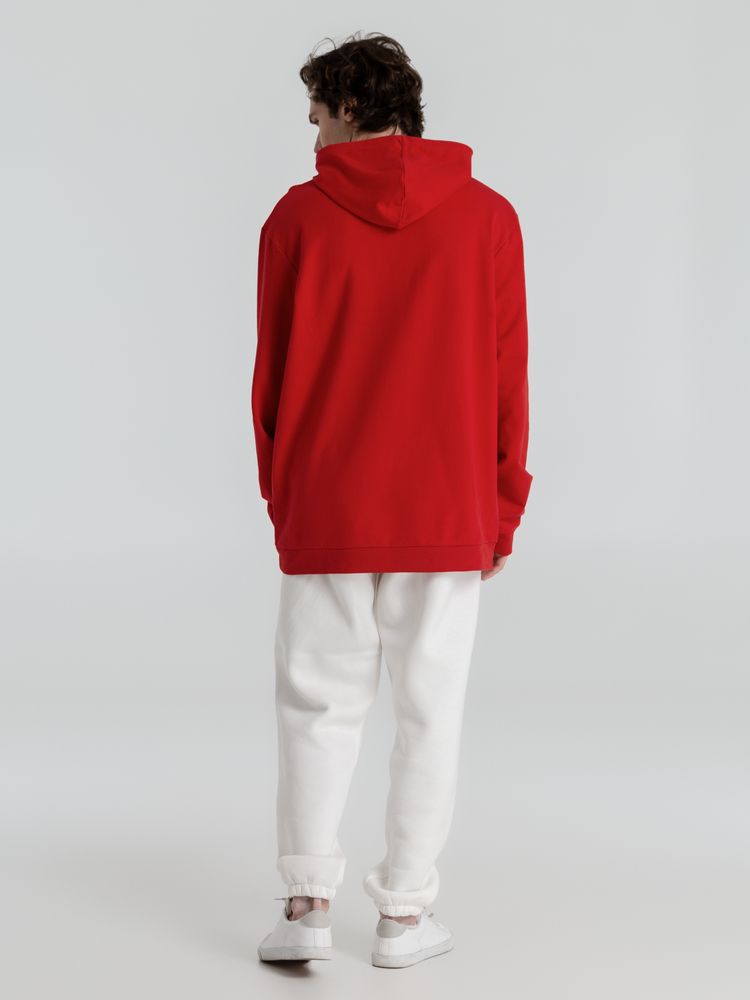 Толстовка с капюшоном унисекс Hoodie, красная, размер S-10
