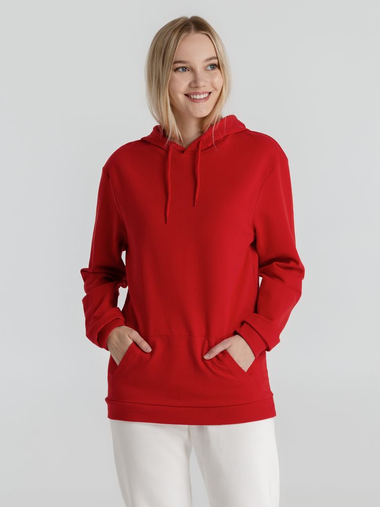 Толстовка с капюшоном унисекс Hoodie, красная, размер S-11