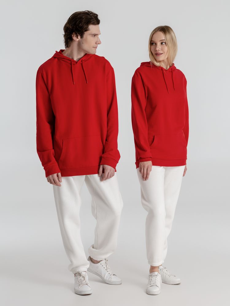 Толстовка с капюшоном унисекс Hoodie, красная, размер S-16