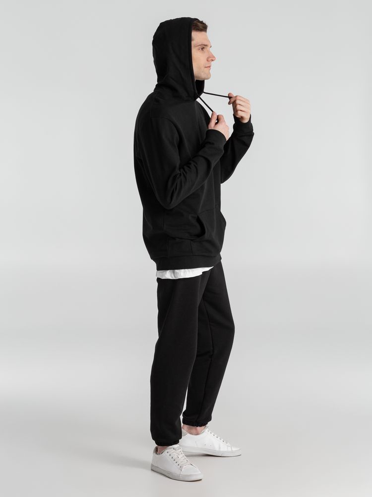 Толстовка с капюшоном унисекс Hoodie, черная, размер S-8