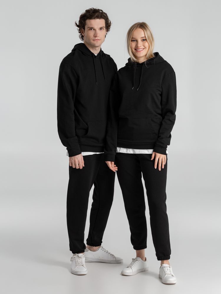Толстовка с капюшоном унисекс Hoodie, черная, размер S-14